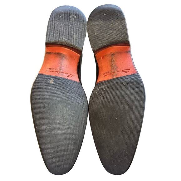 Santoni Stafford Cap Toe Oxford Dark Brown Preppy Minimalist Italy Made Size 9 - Picture 8 of 16